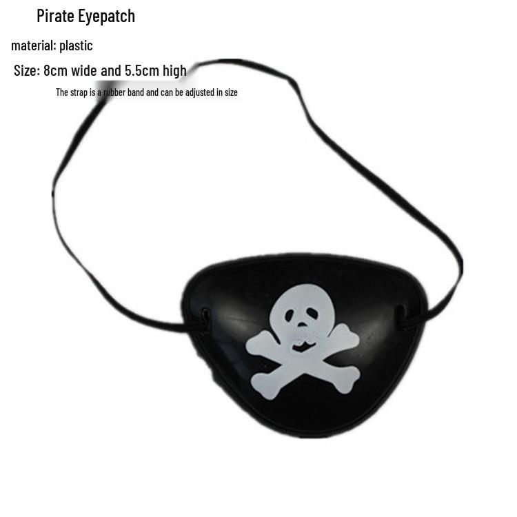 

Косплей Пиратский Костюм Набор: Включает пиратскую шляпу, меч, флаг, горн, повязку на глаз и маску для Хэллоуина. Вдохновлено «Пиратами Карибского моря».