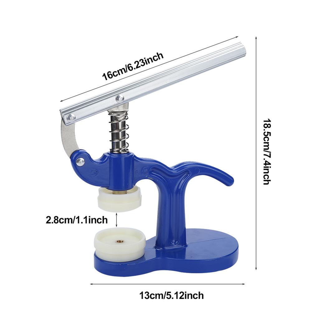 Outil de réparation de presse d'horloger avec 12 matrices, bleu