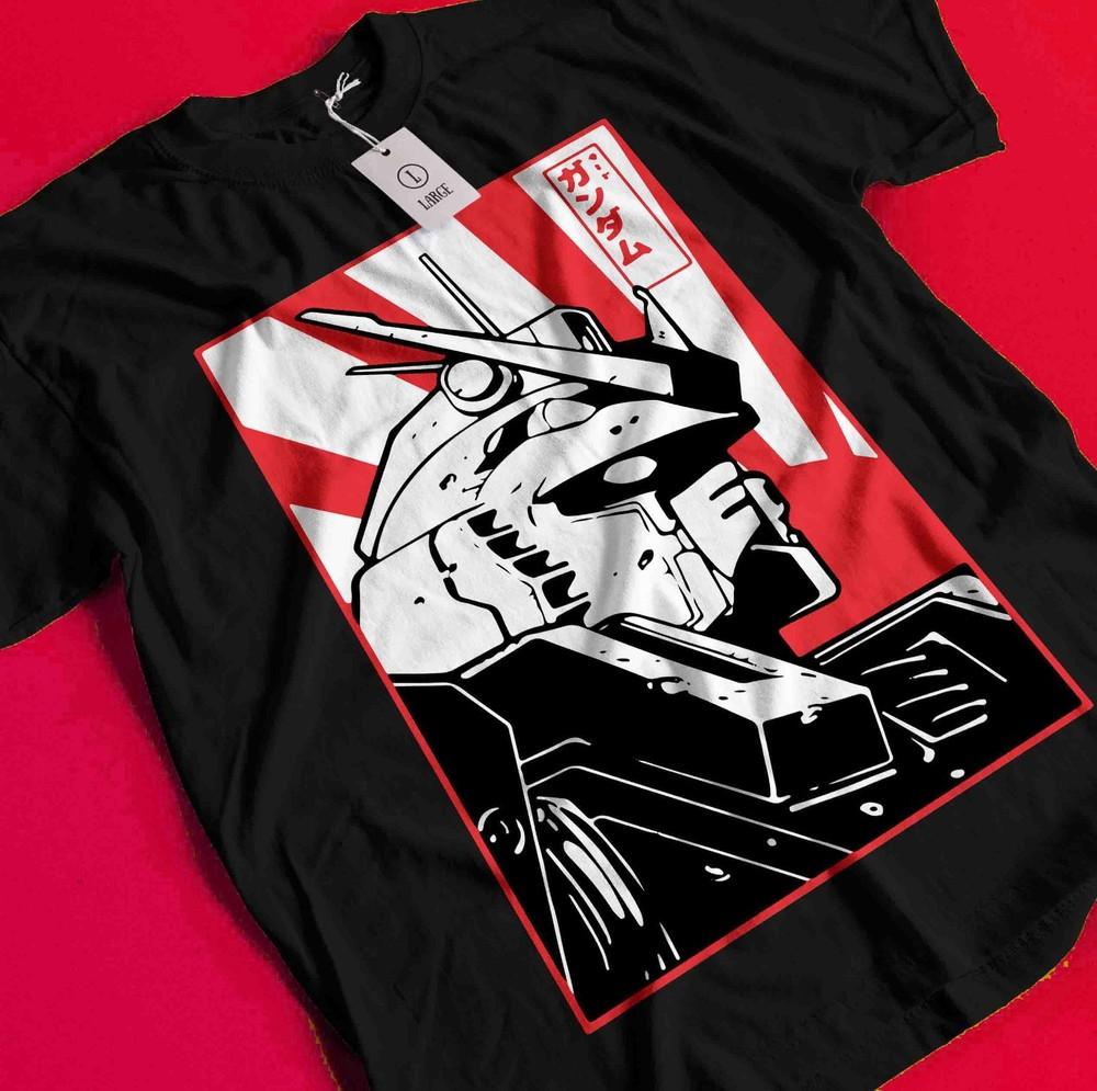 

Футболка Gundam Новая Аниме Футболка Мобильный Доспех RX 78 Футболка с Роботом Футболка Манга Воин BB1171 3XL