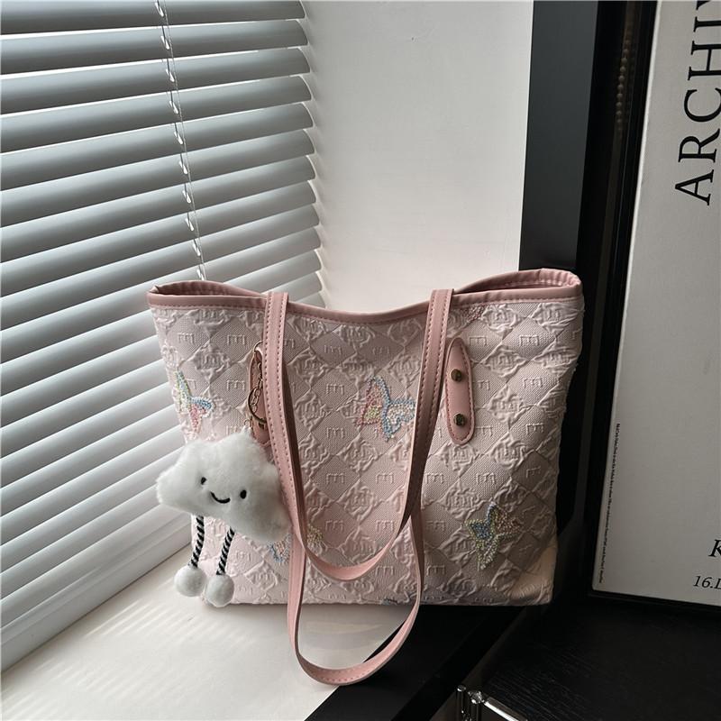 Traditional Chinese Embossed Floral Canvas Handbag With Inner Pocket For Casual Outings