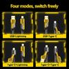 4 In 1 65W Fast Charging Usb Cable Type C Usb Micro For Iphone Samsung Huawei Xiaomi Multi Port Multiple Charging Wire