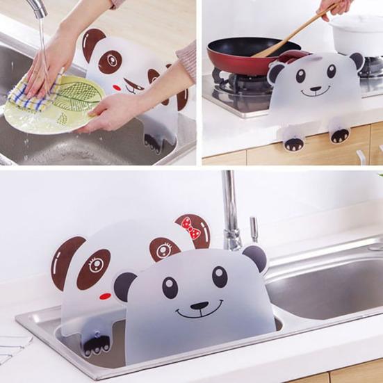 Urocza Panda Przyssawka Osłona Przed Rozpryskiwaniem Wody Deflektor Umywalka Zlewozmywak Deska Narzędzie Kuchenne