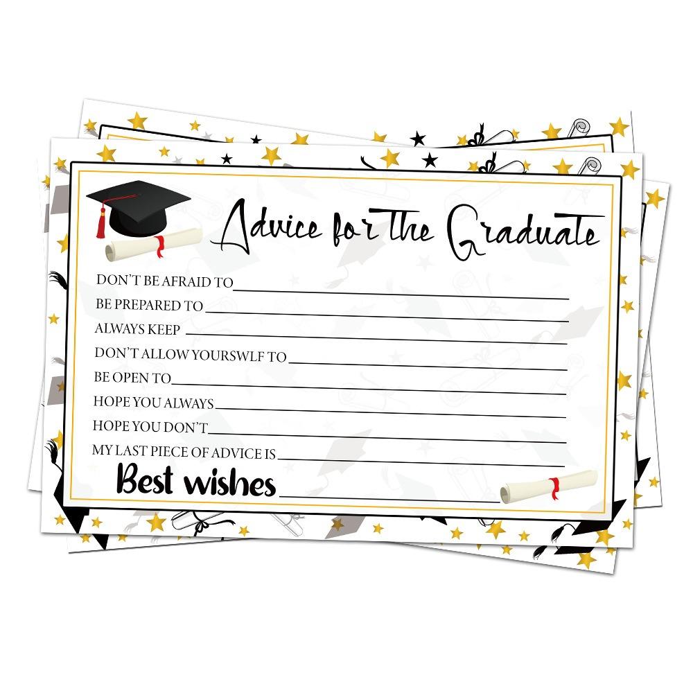 

16 шт. Открытки с пожеланиями на выпускной ручной работы, бумажные открытки с советами на выпускной, открытки благодарности, празднование Style 2