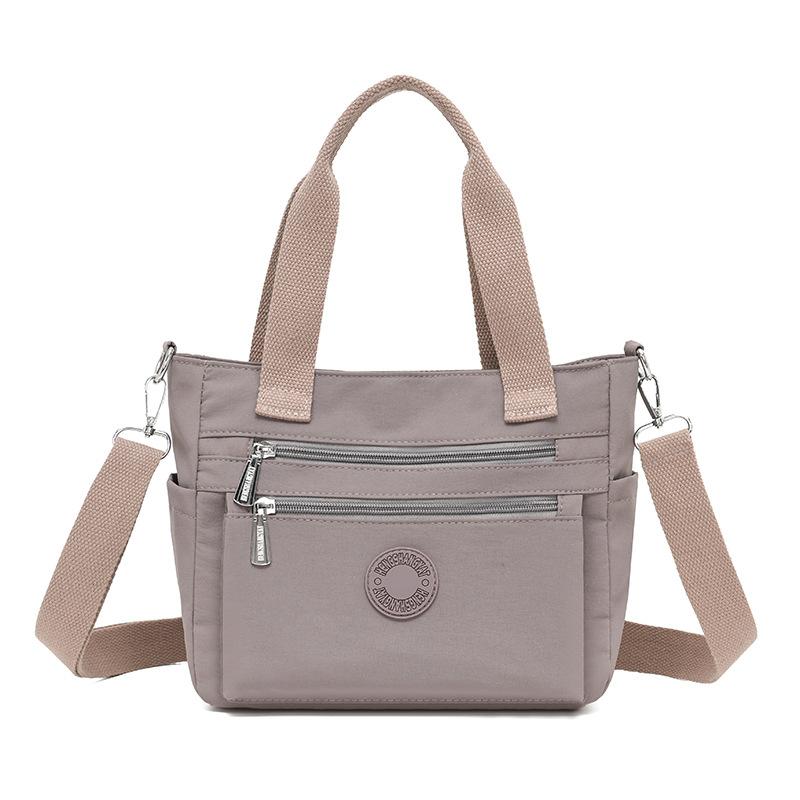 

Женская сумка через плечо из нейлона, большая вместимость, легкая сумка через плечо с несколькими карманами для мам серый