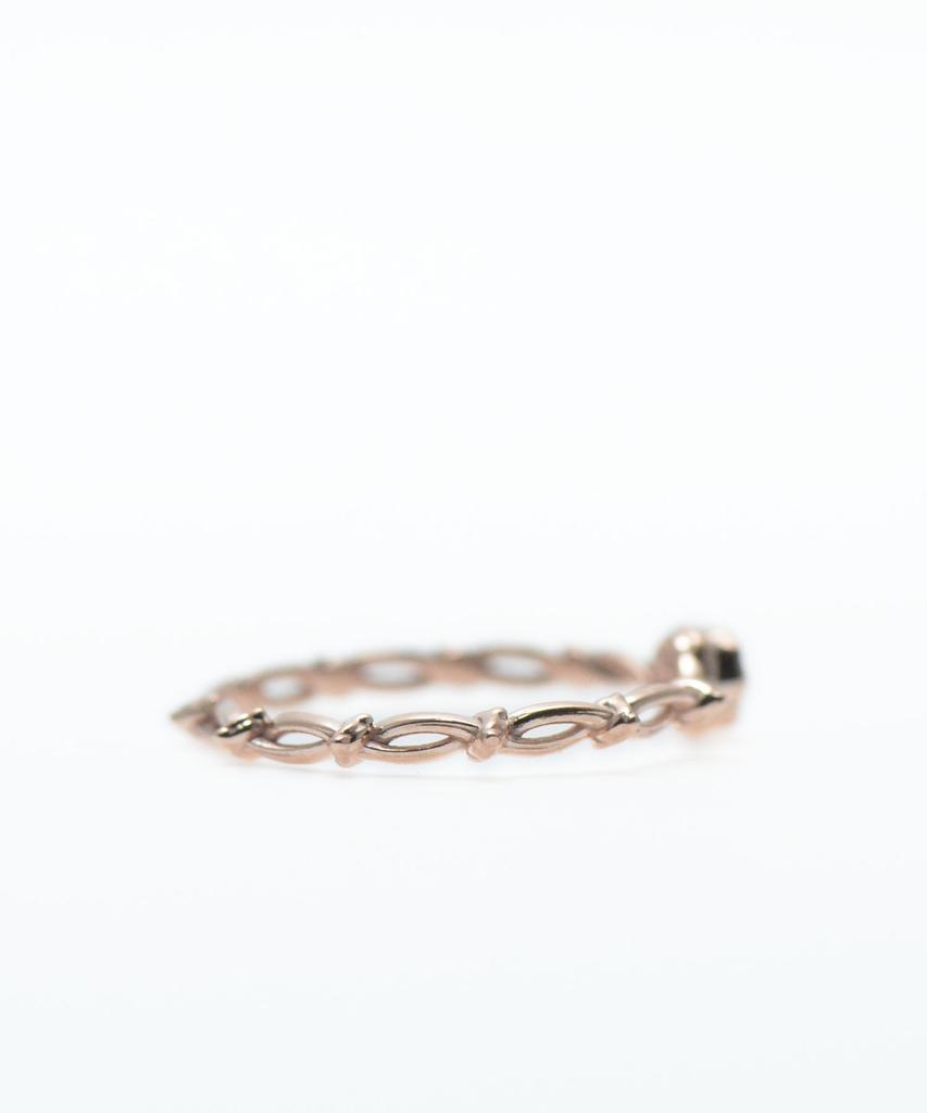 Vivus Rose Thorn Wreath Rose Gold Silver Ring