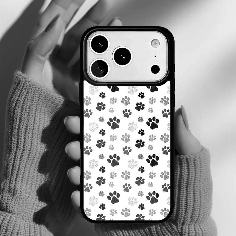Cat Dog Paw Design soft Phone Case for iPhone 17 16 15 14 13 Pro Max Back Cover for 12 11 Pro Coque