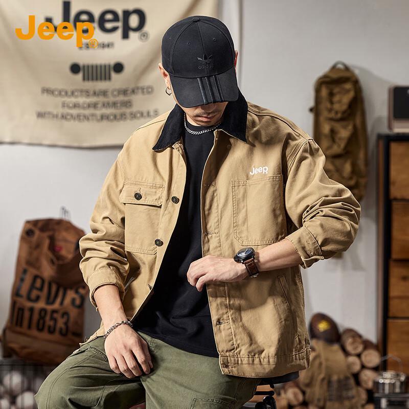 Jeep Men's Retro Cotton Workwear Jacket