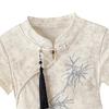 Women's New Chinese Style Embroidered Stand-up Collar T-shirt