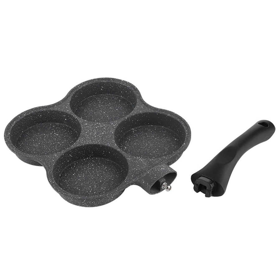 Non-Stick Aluminum 4-Hole Pancake Pan Omelet Eggs Pan Frying Pot Breakfast Maker Kitchen Utensil