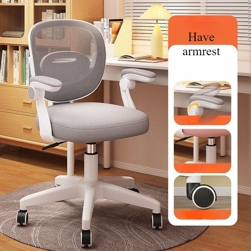 Ergonomischer Komfortabler Drehstuhl Bürostuhl Zuhause Student Rückenlehnenstuhl Hebbare Stühle Armlehnen Verstellbar für Zuhause
