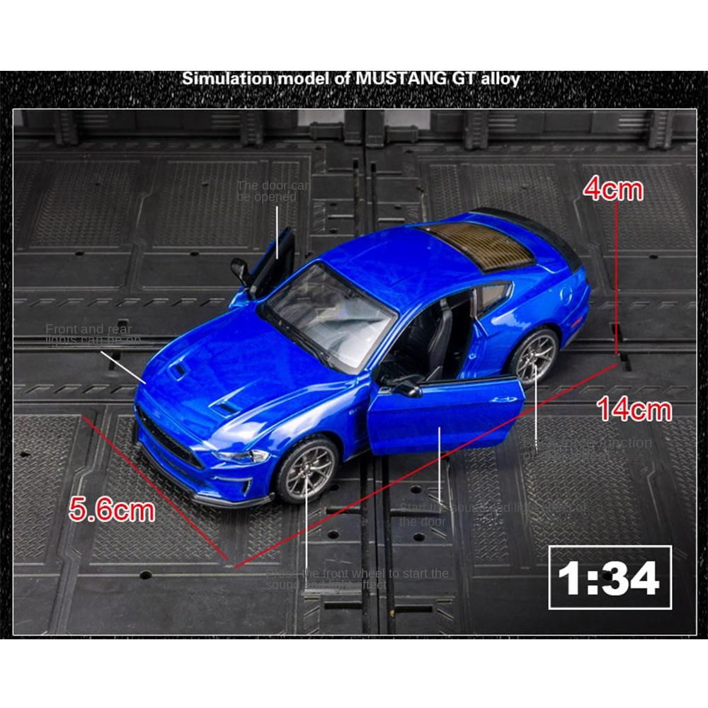 1/34 skala Ford Mustang GT 2018 Modell Auto Diecast Spielzeug Fahrzeug Kind Geschenk Sammlung