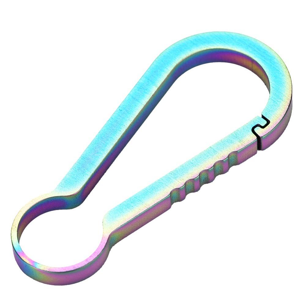 

Titanium Alloy Carabiner Keychain Heavy Duty Key Organizer Durable Key Ring Outdoor Sports Colorful