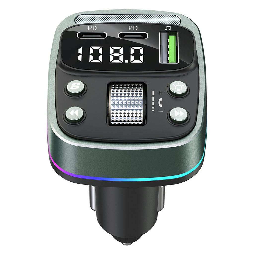 GZ08 Car BT MP3 Player with Car Charger Fast Charging Digital Display Voltage Lossless Audio Quality