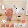 Cartoon Yier Bubu Dudu Face Changing Doll Keychain Cute Bear Plush Toy Stress Relief Desktop Ornament Bag Pendant Creative Gift