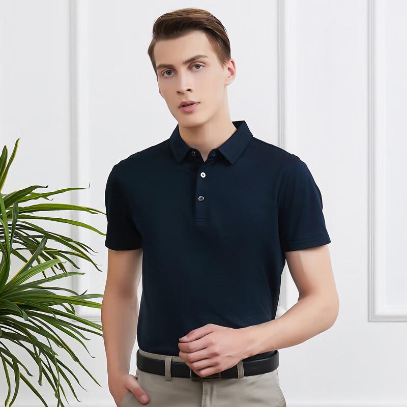 YOUNG RIVER Herren Business Casual Kurzarm Poloshirt