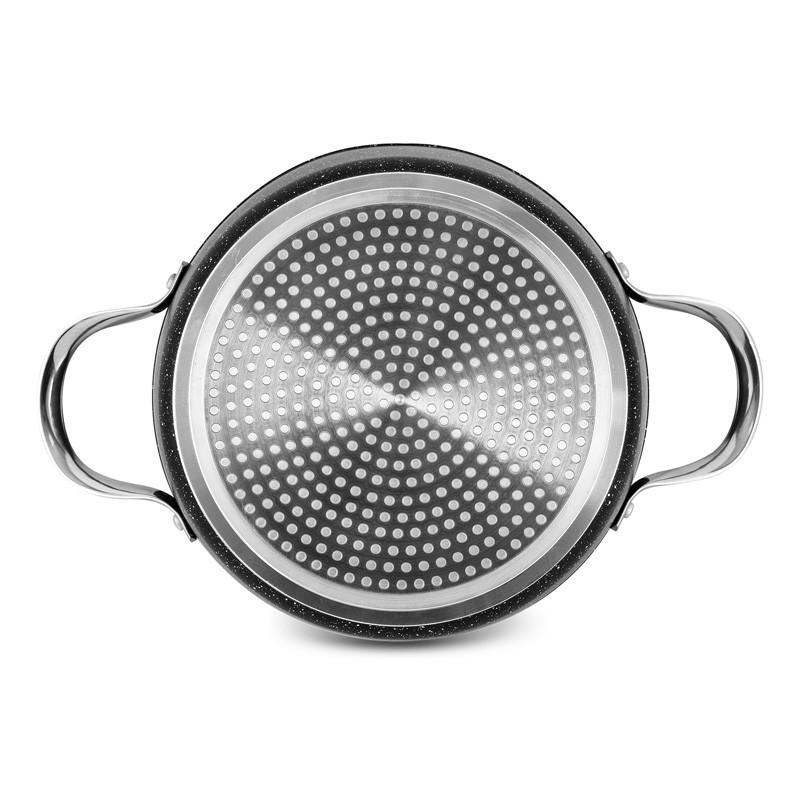 Faitout Aluminium Forge 24cm 4.1l Effet Pierre Couvercle Verre Tfi Hight_ft24tfi Durand Dupont