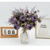 Multicolor Simulation Rose Flower Silk Petals Faux Floral Bouquet Fake Flower  Bride Bouquet