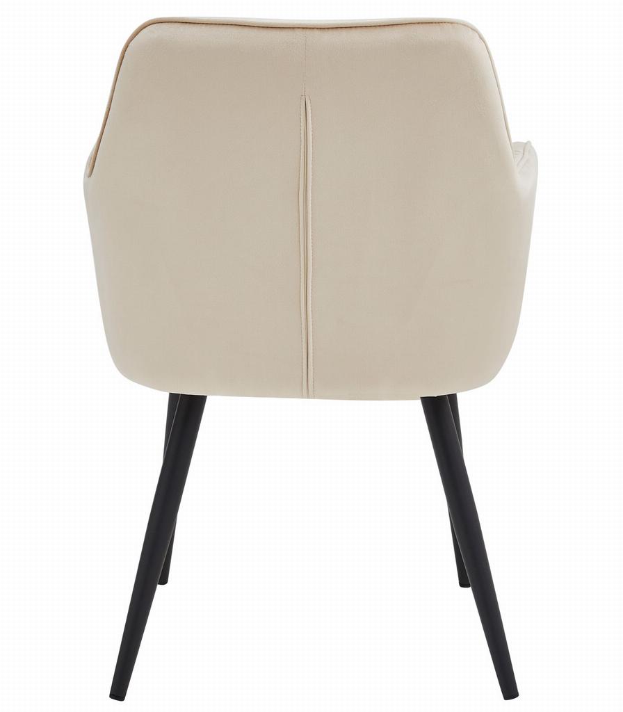 Jork Chair - Beige Velvet / Black Legs X 2