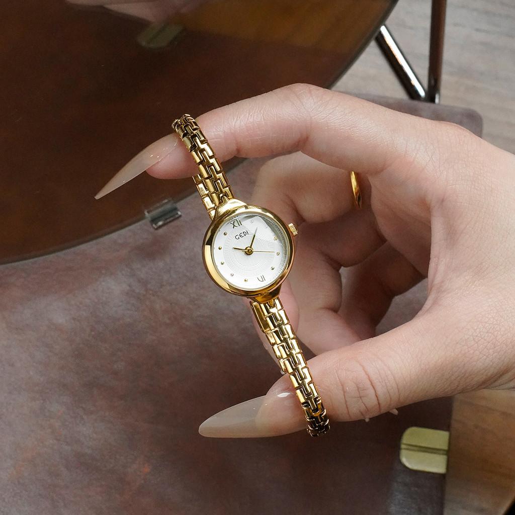 Gedi Quartz Watch For Women With Waterproof Function And Jewelry Clasp