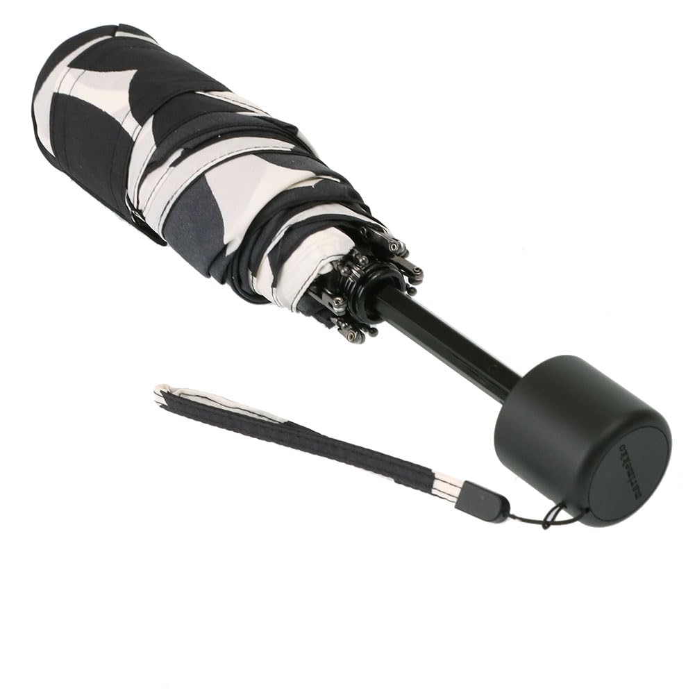 Marimekko Mini 48858 190 Women's Umbrella, Unikko, 16.5x5x5cm, Black, (93720 190) [Used]