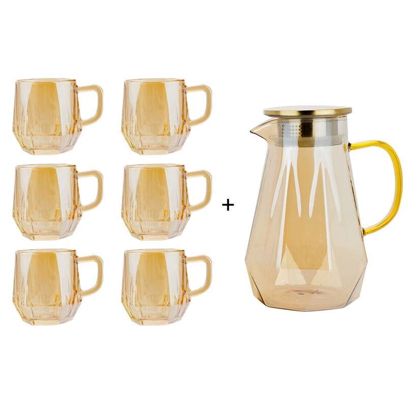 Jiakangming Heat-Resistant Glass Teacup and Pitcher Set