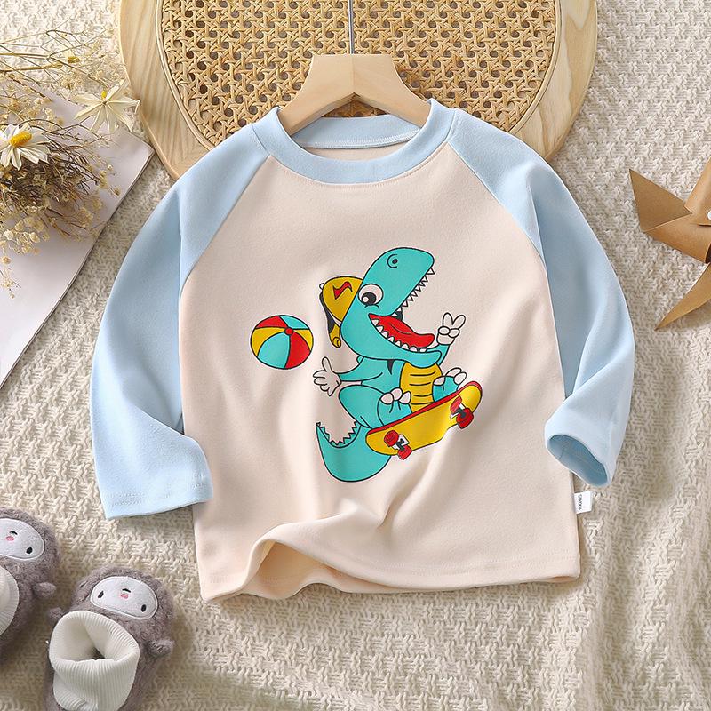 New Style Kids' Long Sleeve Warm German Velvet Top for Boys and Girls