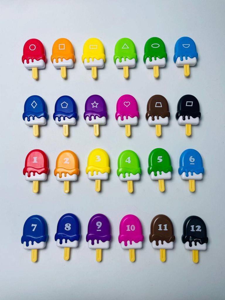 Montessori Ice Cream Letter Matching Toy - Color & Word Recognition for Early Education Kids