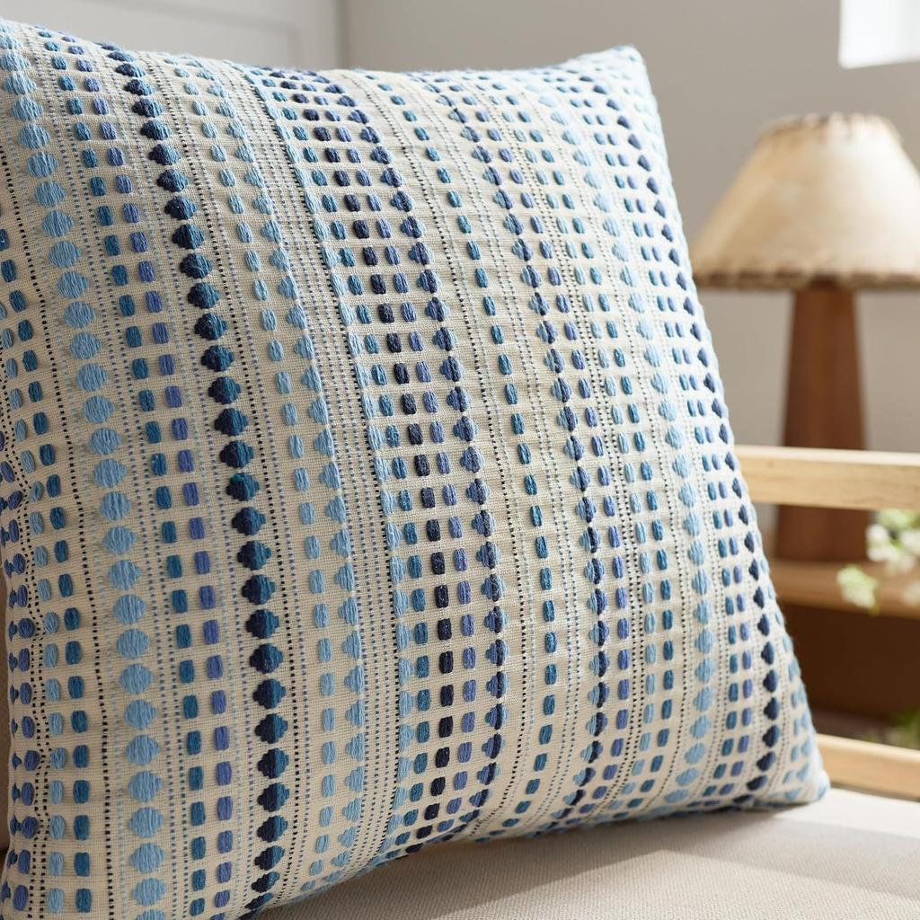 Federa Cuscino a Pois Intrecciata Copricuscino Decorativo per Divano Soggiorno Morbido Tessile per la Casa Elegante Accessorio per Divano