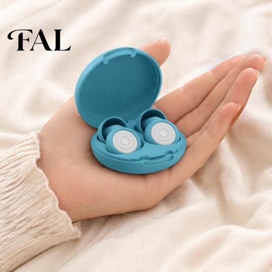 Work Earplugs 1 Pair Silicone Noise Reduction Earplugs, Multi-Size Tips, Lanyard & Portable Reusable Case, 58dB Hearing Protection Earplug for