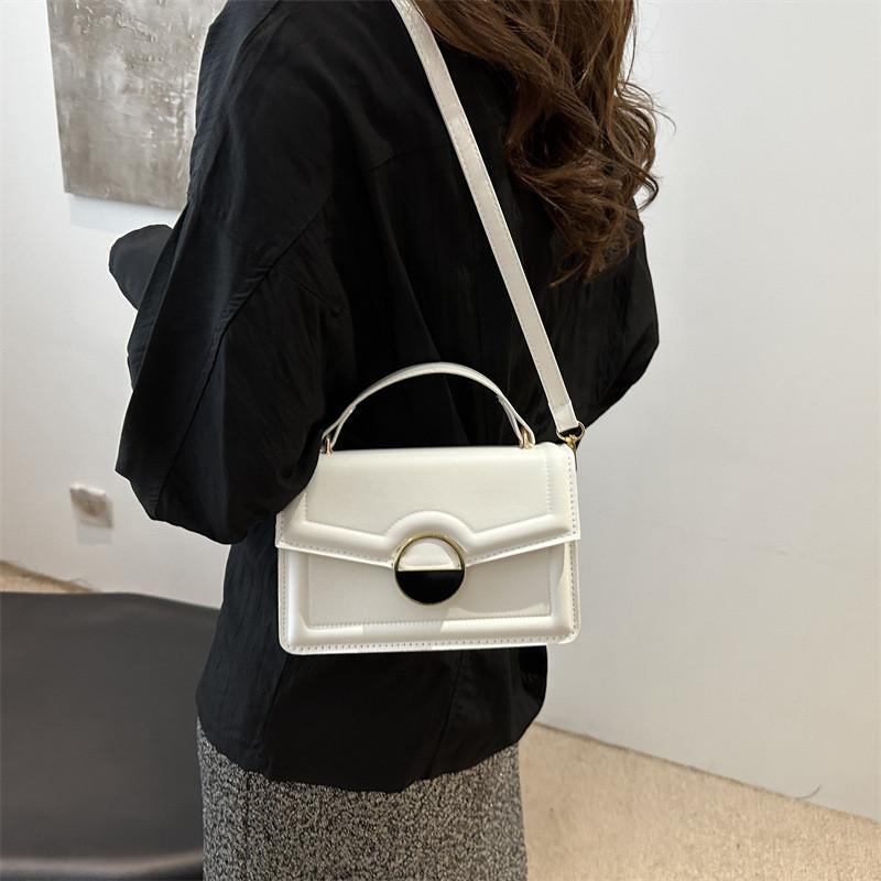 Trendy Street Style Pu Shoulder Bag For Women Available In Black Pink Blue And White Chic And Versatile
