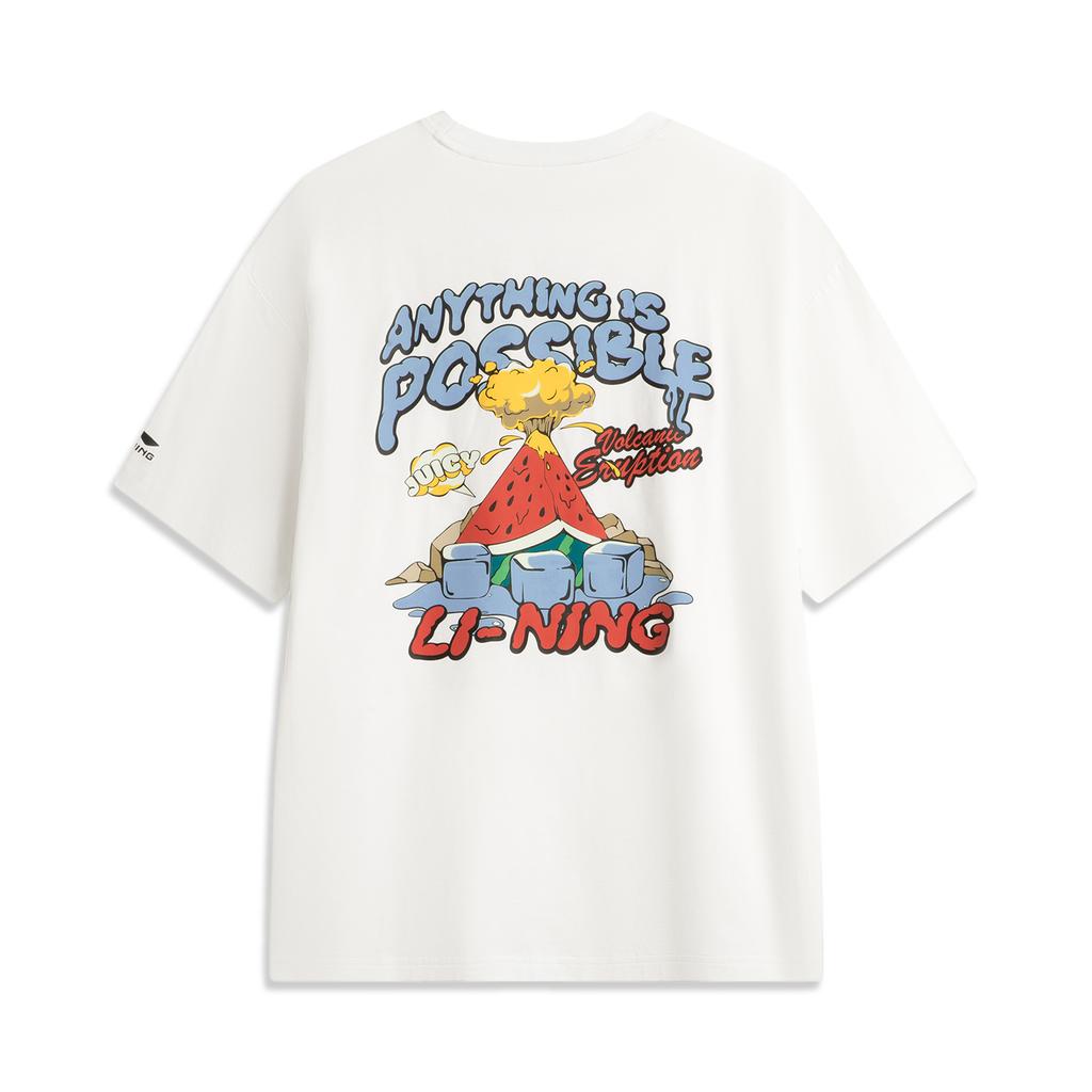 Li Ning Sports Lifestyle Series American Casual Simple Comfortable Versatile Loose Ice Silk Cool Quick-Dry Summer Short Sleeve T-Shirt AHSV363-2