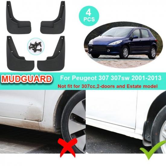 Car Mud Flaps For Peugeot 307 307sw 2001 - 2010 2011 2012 2013 Guards Mudguards