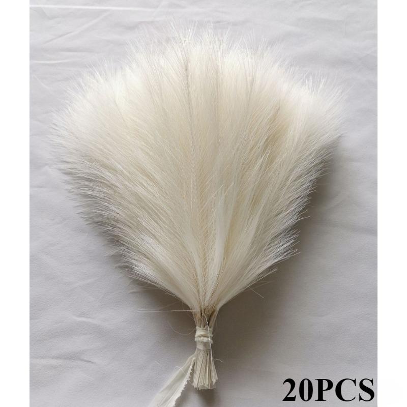 1/10/20KS Nadýchaná pampová tráva Boho dekor Umělá květina Falešná rostlina Rákos Simulovaná Párty Svatba Domácí dekorace 42CM
