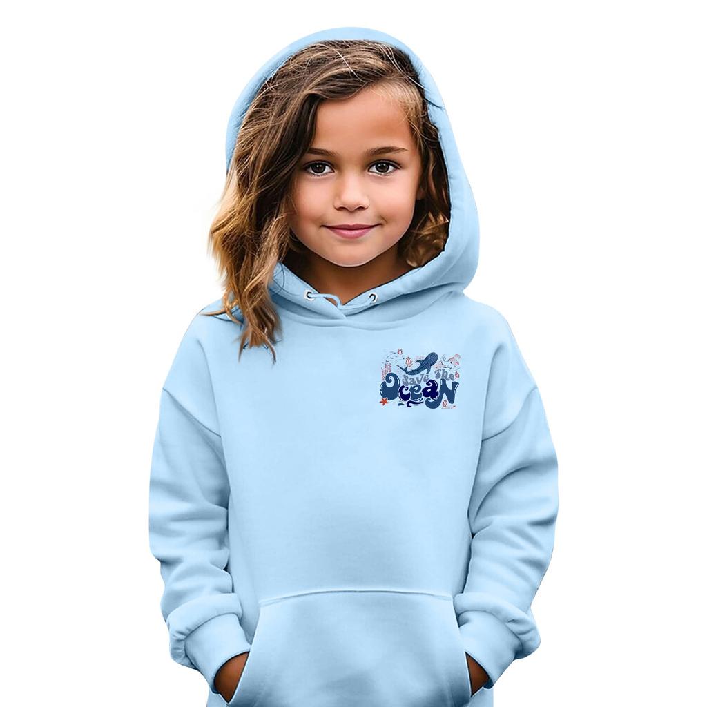 Children's Hoodies Loose Printed Hooded Sports Shirt Fashionable Sports Shirt
