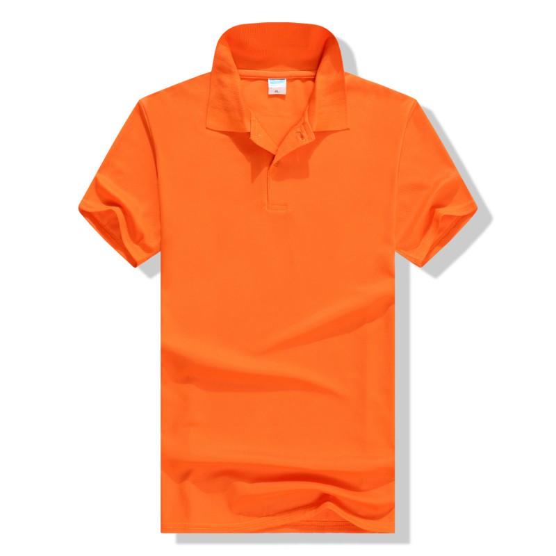 Custom Print Polo Shirt Short Sleeve Cotton Blend T-Shirt Men Women Casual Work Uniform