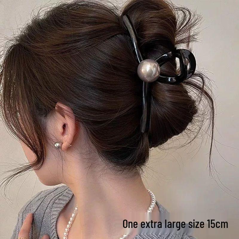 Elegant Large Hair Claw Clip for Thick Hair - High-End Korean Updo Shark Clip