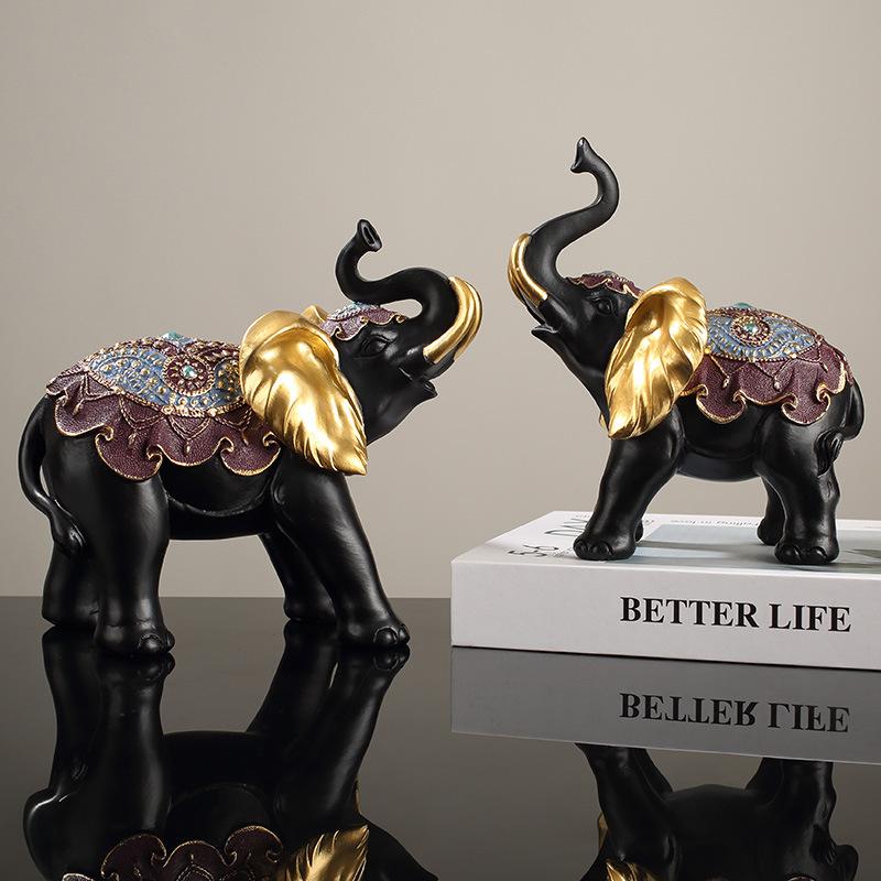Elephant Ornaments Attract Wealth Elephant Moves Latest Home Use Living Room Coffee Dining Table TV Cabinet Decoration Opening Wedding Gift Idea