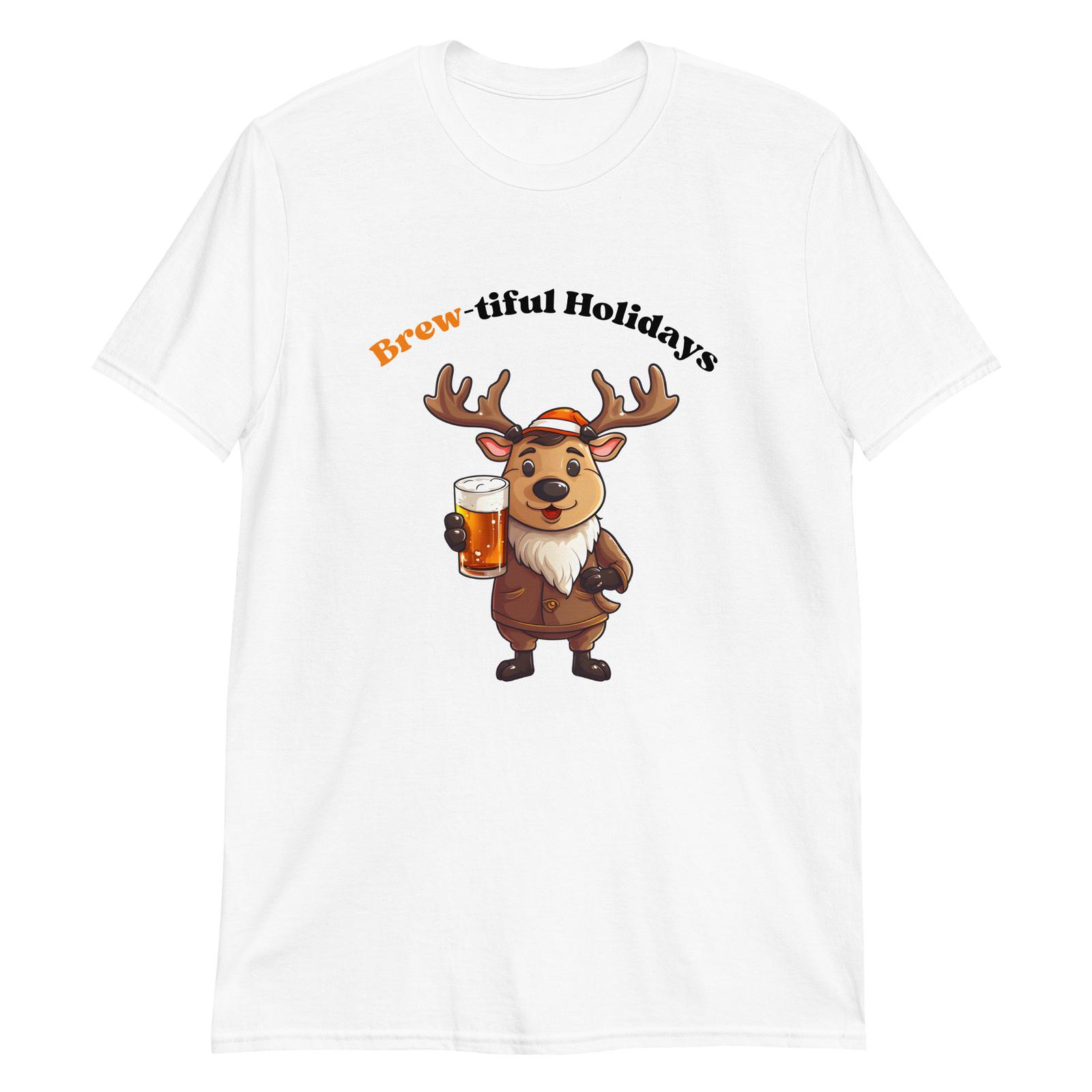 Brew-tiful Holidays Cheer Beer T-Shirt Mens Womens Tees Top S