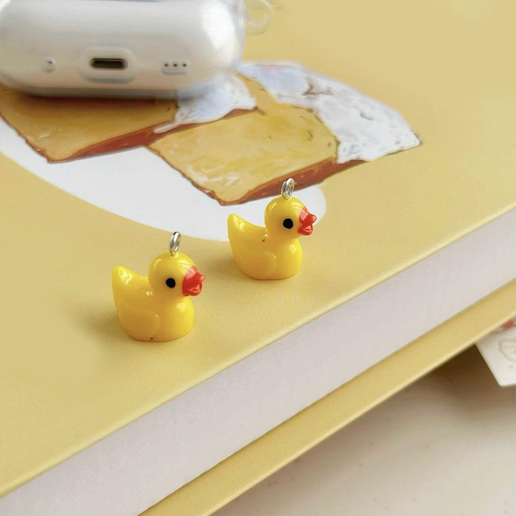 Adorable Yellow Duck Phone Chain Easy To Attach Animal Pendant Keychain Handmade Decoration for Bags and Wallets