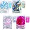 Aurora Fairy Nail Art Folie, Nepravidelné obtisky na nehty z holografického skla, Bez nutnosti řezání