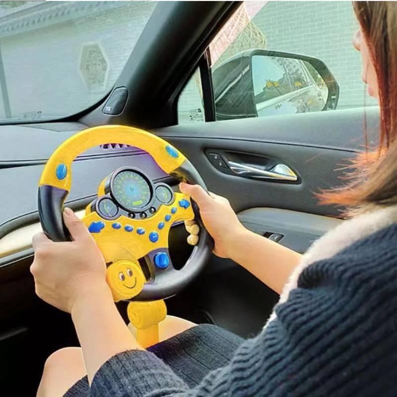 Realistic And Educational Steering Wheel Toy For Kids With Flashing Lights And Sound