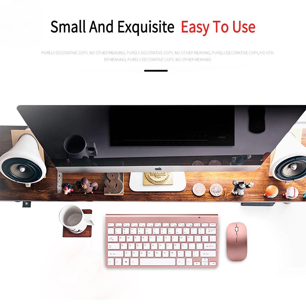 Tastiera e mouse wireless 2.4G Protable Mini tastiera e mouse Combo set per notebook laptop Mac desktop PC computer Smart TV PS4