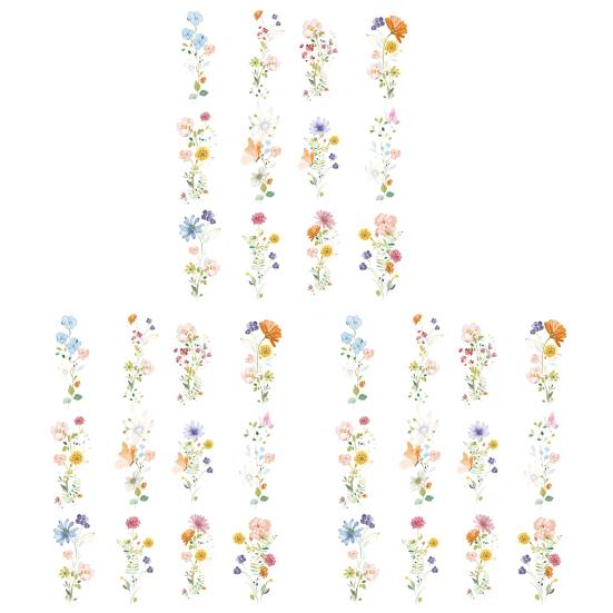 Wildflower Cupcake Toppers Baby Shower Floral Cake Topper Decoration for Baby Shower Birthday Party Supplies