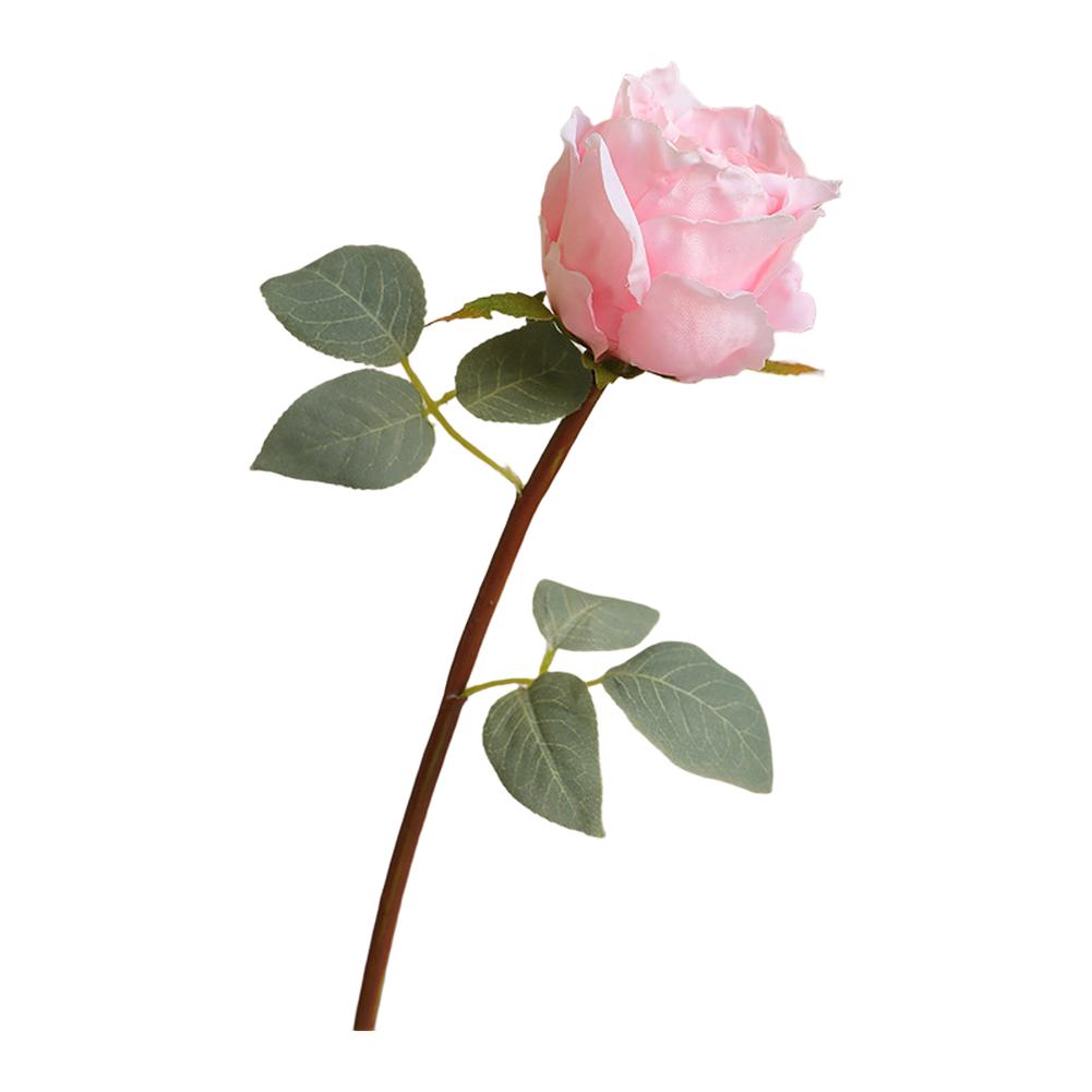 Silk Artificial Rose Single Stem Flower with Wire Stem for Home Decoration Wedding Photography Prop Realistic and Soft Feel