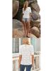 European American Women's Summer Lace Puff Sleeve Top TK2026