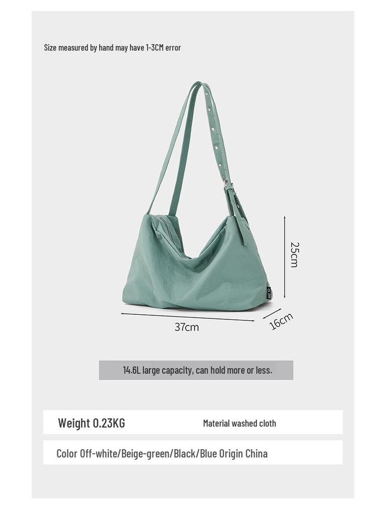 Water-Repellent Women's Minimalist Nylon Shoulder Bag