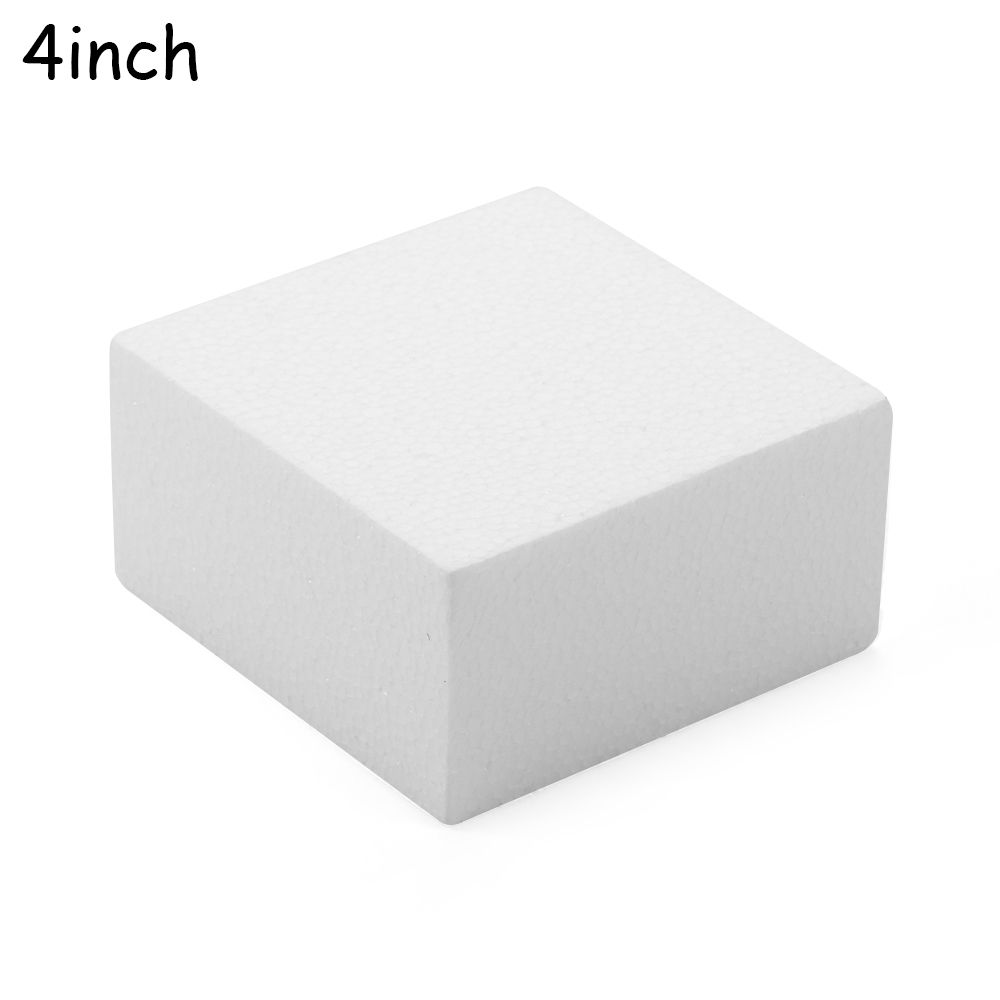 

Polystyrene square shape Bakeware Dummy Cake Model Practice Model DIY Model Cake Foam Mould 4inch белый