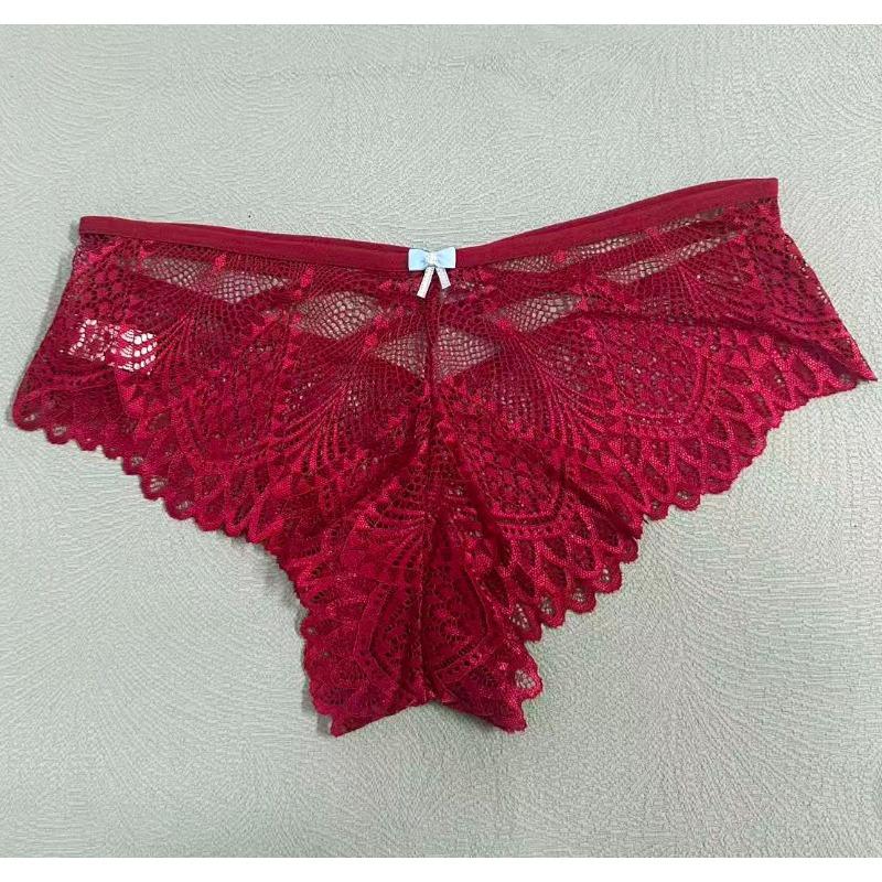 Slip da Donna Estivi Sottili Sexy in Pizzo Svuotato Comodi Traspiranti con Cavallo in Cotone Triangolo in Vita