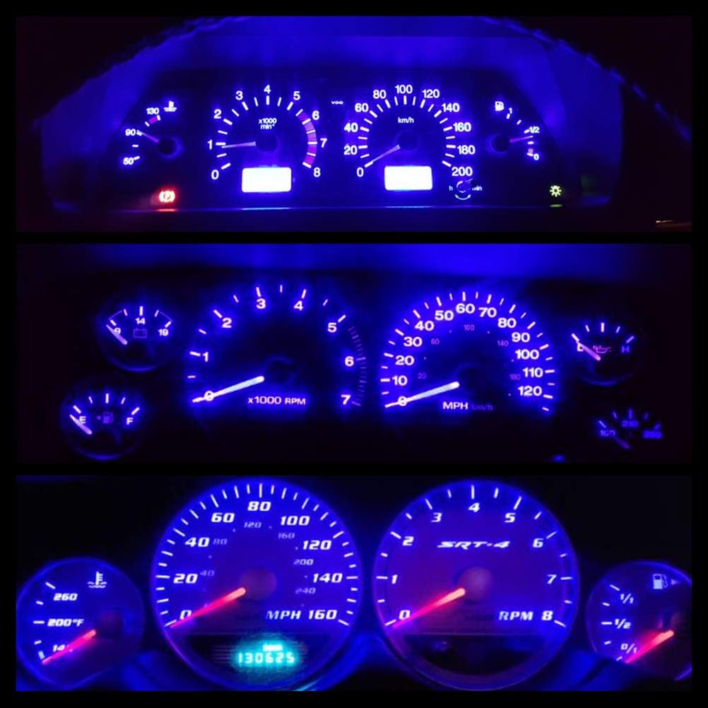 WLJH Super Bright T5 74 27 37 73 Led Bulb Light with PC74 Twist Sockets for Automotive Dash trument Panel Cluster Warning Indicator Backlighting