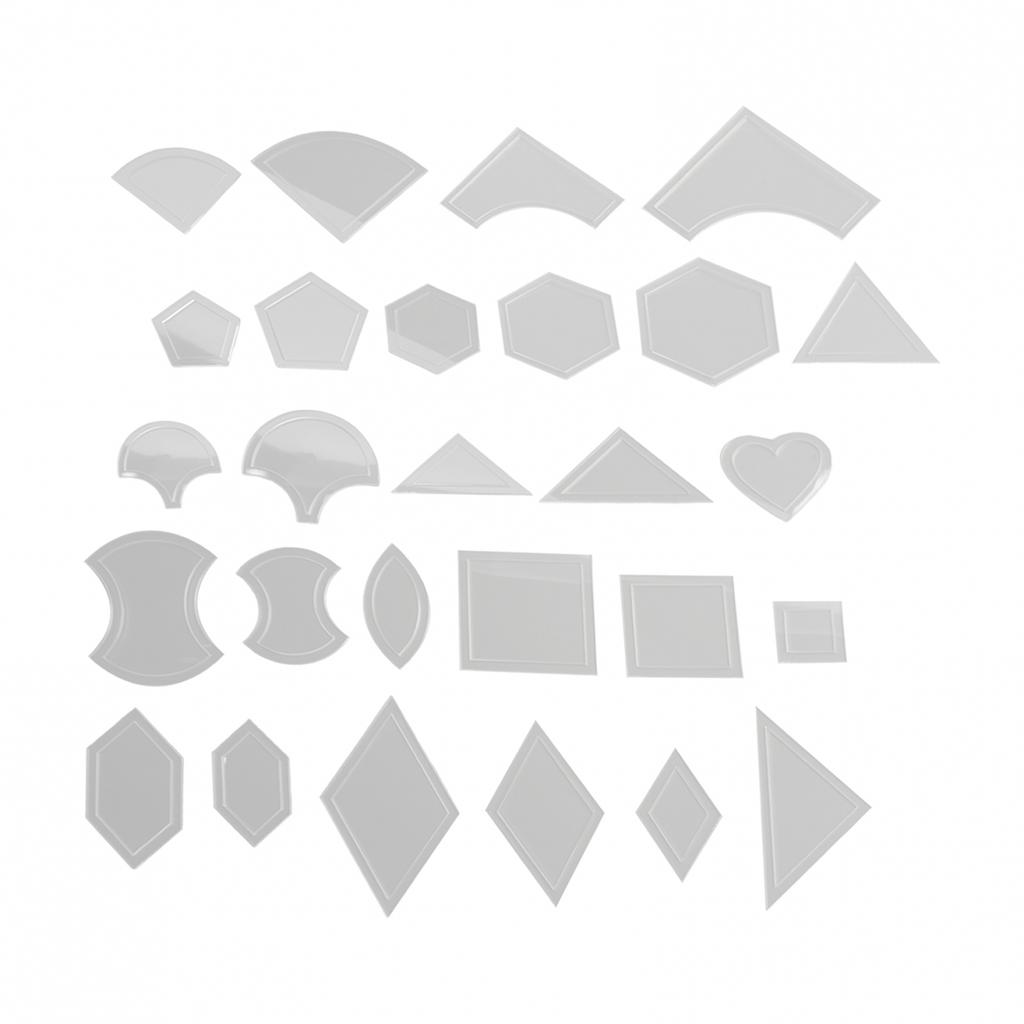 Patchwork Template Set of 54 Ruler Quilt Patchwork Sewing DIY Tool Craft